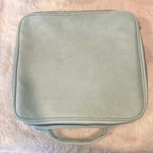 Large Tiffany Blue Crushed Velvet Makeup Bag